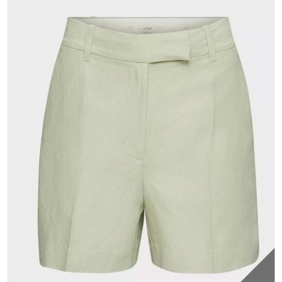 Aritzia Wilfred Layover Linen 5" Short in Pastel Sage Green Size 10 - Picture 1 of 7